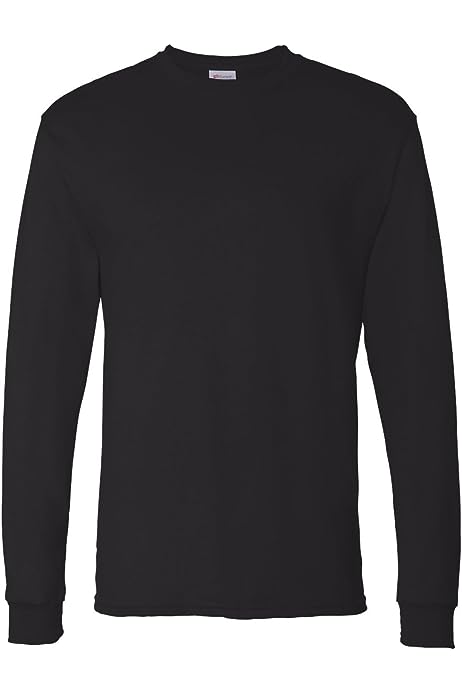 Men's Essentials Long-Sleeve T-Shirt, Crewneck Cotton T-Shirts for Men, 2-Pack