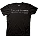 Big Bang Theory Sheldon Not Insane Men&#39;s T-shirt,X-Large,Black