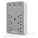 Huntkey 6 AC Outlets Surge Protector with 3 USB Charging Ports 3.4 Amp, SMD607