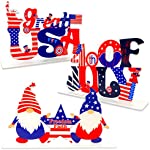 July 4th Table Decorations Independence Day Home Centerpiece Sign Decor Indoor Memorial Day For Party Americana Patriotic Home Red White Blue Fourth Of July Gnomes Office Supplies Tiered Tray House Letters Desk