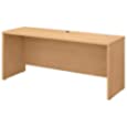 Bush Business Furniture Studio C Credenza Desk, 72W x 24D, Natural Maple
