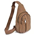 Westend Crossbody Canvas Sling Bag Backpack with Adjustable Strap