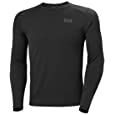 Helly-Hansen Mens LIFA Active Crew Base Layer Shirt, 990 Black, Medium