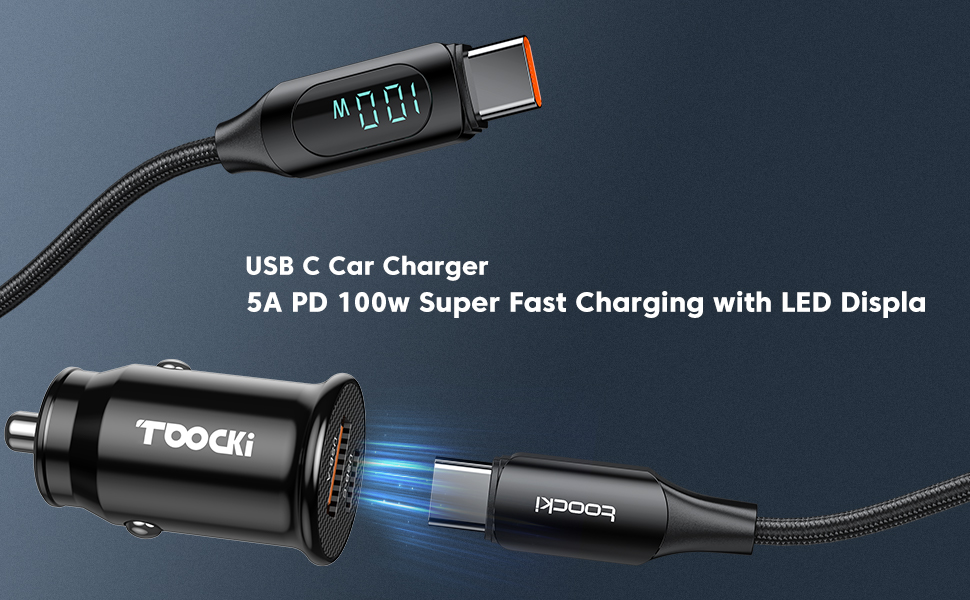 car charger 45w c charger cable fast charging usb car charger