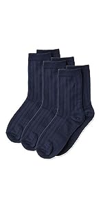 Jefferies Socks Big Boy''s Rib Dress Crew Socks (Pack of 3)