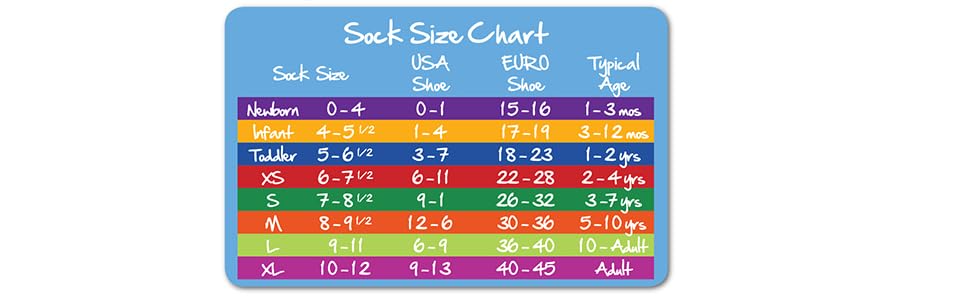 jefferies socks size chart kids