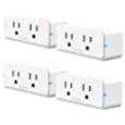 Govee Dual Smart Plug 4 Pack, 15A WiFi Bluetooth Outlet, Work with Alexa and Google Assistant, 2-in-1 Compact Design, Govee Home App Control Remotely with No Hub Required, Timer, FCC and ETL Certified