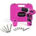 Pink Power PP121LI 12V Cordless Drill &amp; Driver Tool Kit for Women- Tool Case, Lithium Ion Electric Drill, Drill Set, Battery &amp; Charger