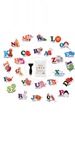 Alphabet non slip bathtub stickers