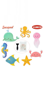 14 PCS Sea Creature Non Slip Bathtub stickers