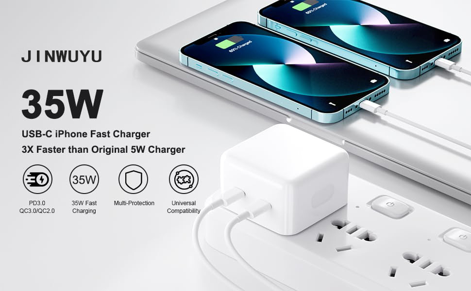 Dual usb c wall charger