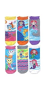 Jefferies Socks Girlamp;amp;amp;amp;amp;amp;#39;s Mermaid Novelty Pattern Cute Crew Socks 6 Pack