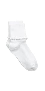 Jefferies Socks Big Girls'' Seamless Ripple Edge Socks 2 Pack
