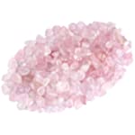 ZenQ 1 lb Rose Quartz Tumbled Stone Chips Crushed Natural Crystal Quartz Pieces