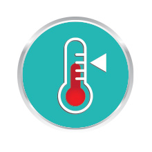 Accurately measures Fahrenheit & Celsius within ±0.2°C or ±0.4°F