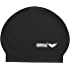 Arena Soft Latex Unisex Swim Cap for Women and Men, Black, One Size (SFTLTXSC)