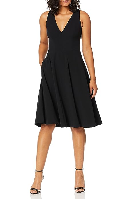 Women's Catalina Solid Sleeveless Fit & Flare Midi Dress