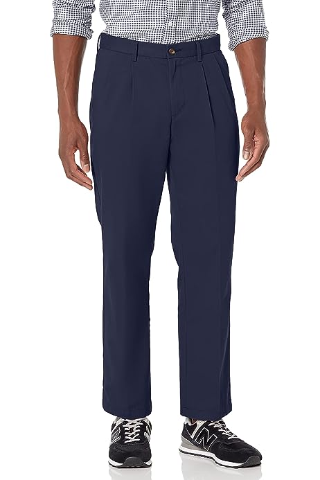 Men's Classic-Fit Wrinkle-Resistant Pleated Chino Pant (Available in Big & Tall)