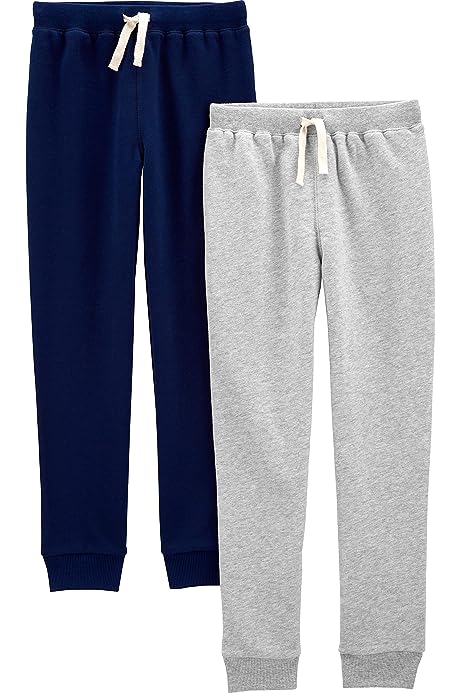 Toddlers and Baby Boys' Pull-On Fleece Pants, Pack of 2