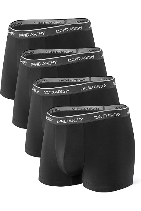 Men's Underwear Ultra Soft Comfy Breathable Bamboo Rayon Trunks in 4 or 7 Pack