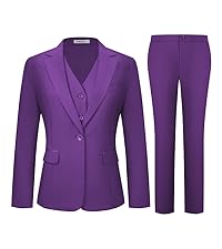 Women''s 3 Piece Suit Lady Business Casual Office One Button Slim Fit Blazer Jacket Vest Pants Set