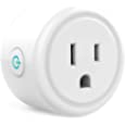 Mini Smart Plug, WiFi Outlet Socket Compatible with Alexa and Google Home, Remote Control with Timer Function, No Hub Required, ETL FCC Listed (1 Pack), White