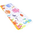 Secopad Kids Bath Mat for Tub Non Slip, 40 X 16 Inch Large Cartoon Anti Slip Toddler Baby Bath Mat, Left Drain