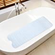 Secopad Bath Mat Shower Mat Non Slip, 40x16 Inch Bathtub Mat for Kids, Baby and Elderly, Clear