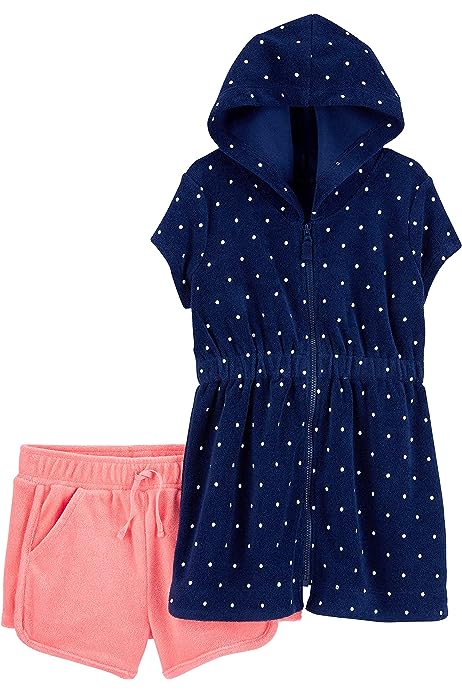 Toddler Girls' Hooded Cover-Up and Shorts