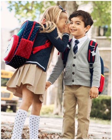Gymboree backpacks and uniform styles for girl and boy