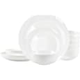 Dinnerware Set Danmers 18-piece Opal Dishes Sets Service for 6 Plates Bowls 5.5&quot; Break and Crack Resistant Dish Sets