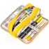 CICIMELON Large Capacity Pencil Case 3 Compartment Pouch Pen Bag for School Teen Girl Boy Men Women (Yellow)