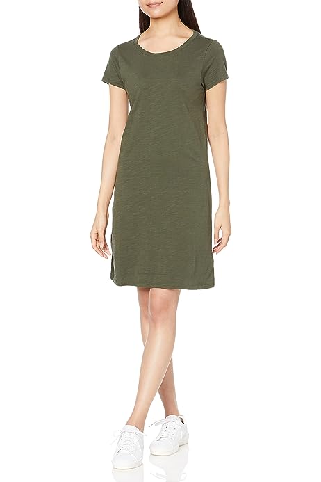 Women's Lived-in Cotton Relaxed-Fit Short-Sleeve Crewneck T-Shirt Dress (Previously Daily Ritual)