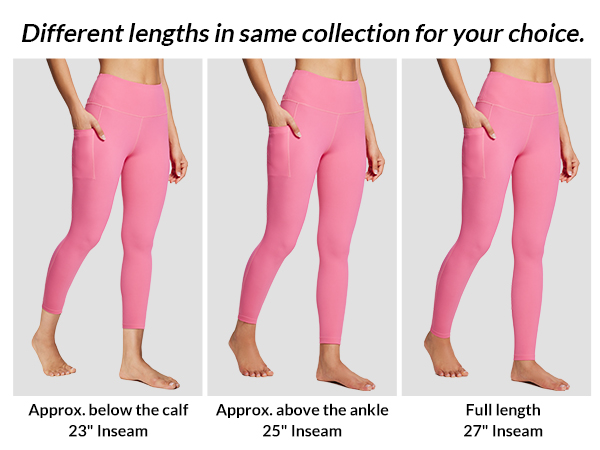 womens leggings 7/8 high waist brushed matte stretch workout with pockets athletic yoga pants
