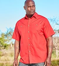 KingSize Men''s Big & Tall Short-Sleeve Pocket Sport Shirt