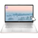 Newest 2022 HP 17.3&quot; HD+ Touchscreen Laptop, AMD Ryzen 3 5300U 4-Core (up to 3.80 GHz), 16GB RAM, 1TB PCIe SSD, Backlit KB, Fingerprint, Fast Charge, Windows 10, Rose Gold w/3in1 Accessories