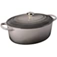 Le Creuset Signature Enameled Cast Iron Oval French (Dutch) Oven, 8 quart, Oyster