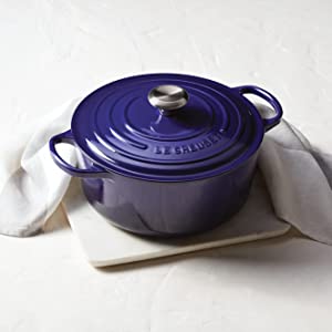 Le Creuset Dutch Oven Shown in Indigo