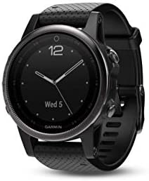 Garmin fēnix 5s, Premium and Rugged Smaller-Sized Multisport GPS Smartwatch, Silver/Black