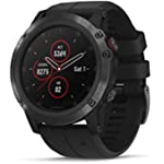 Garmin Fenix 5 Plus, Premium Multisport GPS Smartwatch, Features Color TOPO Maps, Heart Rate Monitoring, Music and Garmin Pay, Black with Black Band (Renewed)