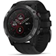 Garmin Fenix 5 Plus, Premium Multisport GPS Smartwatch, Features Color TOPO Maps, Heart Rate Monitoring, Music and Garmin Pay, Black with Black Band (Renewed)