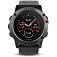 Garmin fēnix 5X, Premium and Rugged Multisport GPS Smartwatch, features Topo U.S. Mapping, Slate Gray, (Renewed)