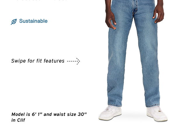waist down of the 550 relaxed jean