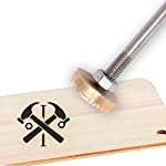 OLYCRAFT Wood/Leather/Cake Branding Iron 1.2” Branding Iron Stamp Custom Logo BBQ Heat Stamp with Brass Head and Wood Handle for Woodworking, Baking and Handcrafted Design - Hammer