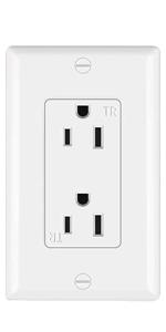 15a decora outlet with plate