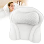 Bath Pillow for Tub Comfort Bathtub Pillow, Ergonomic Bath Pillows for Tub Neck and Back Support with 6 Suction Cups, Ultra-Soft 4D Air Mesh Design SPA Tub Bath Pillow for Women &amp; Men