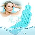 Full Body Bath Pillow, 2.4&quot; Extra Thick Bath Pillows for Tub Headrest Neck and Back Support with Non-slip Suction Cups, Soft Bathtub Cushion Women Men Adults Hot Tub Spa