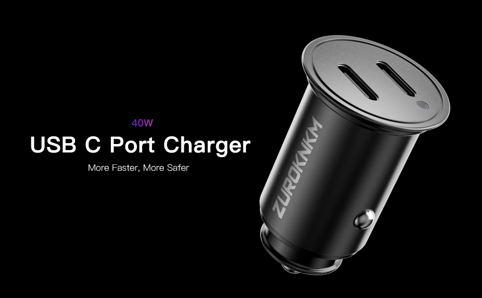 Fast USB C Car Charger