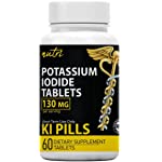 Potassium Iodide Tablets 130 mg - (60 High-Dose Tablets) EXP 04/2032 - Ki Pills Potassium Iodine Tablets 130 mg - Potassium Iodine Pills YODO Naciente, Thyroid Protection Supplement - 60 Tablets