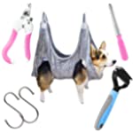 MAIYOUWENG Dog Grooming Hammock for Nail Trimming,Dog Grooming Kit,Dog Grooming Sling,Grooming Tool for Pets,Nail Clippers/Trimmer,Pet Deshedding Brush,Nail File for Bathing(Small)
